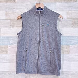 Southern Tide Knit Full Zip Vest Jacket Gray Golf Outdoors Preppy Kids XL